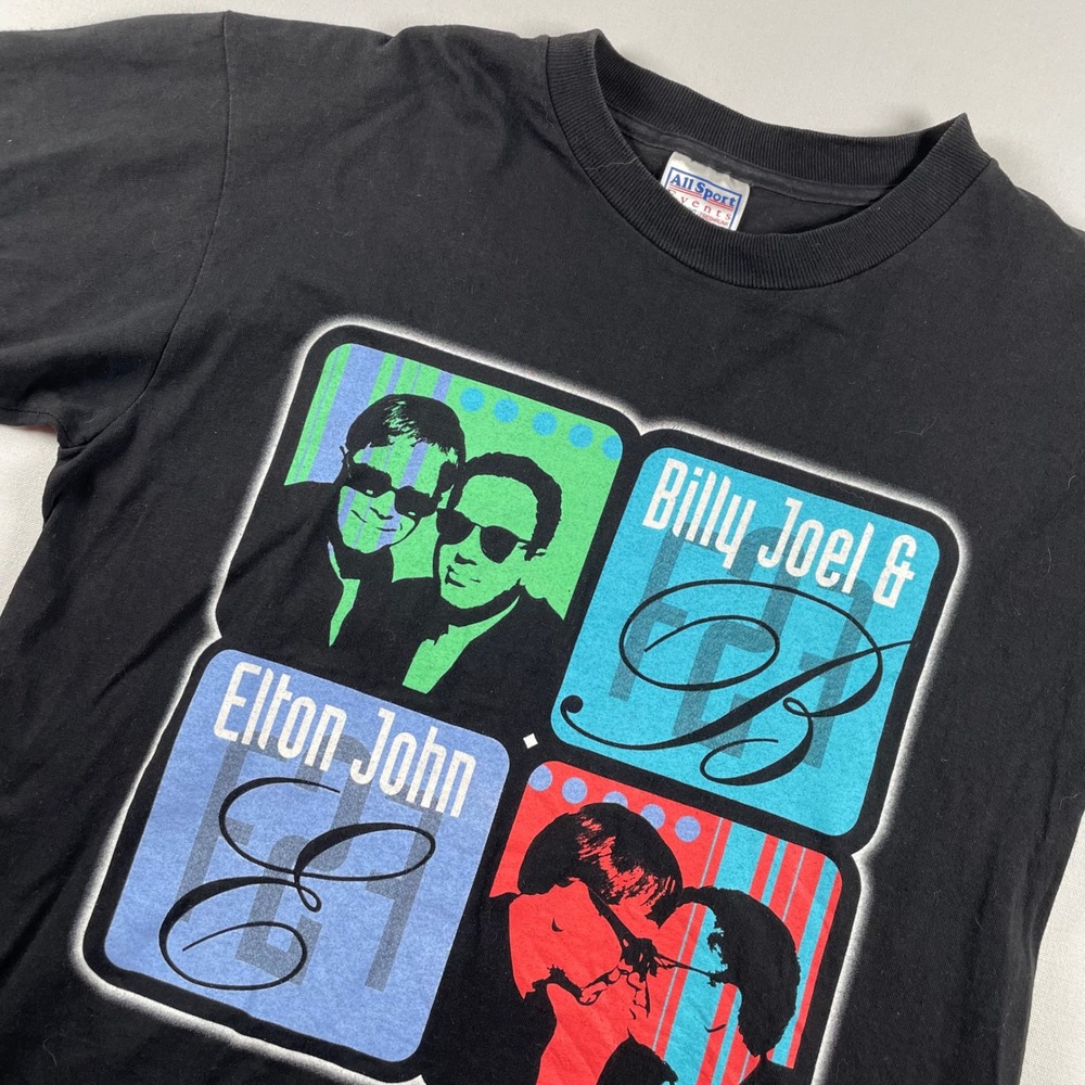 Vintage 2001 Elton John‎ Billy Joel Face to Face Tour Concert T Shirt M